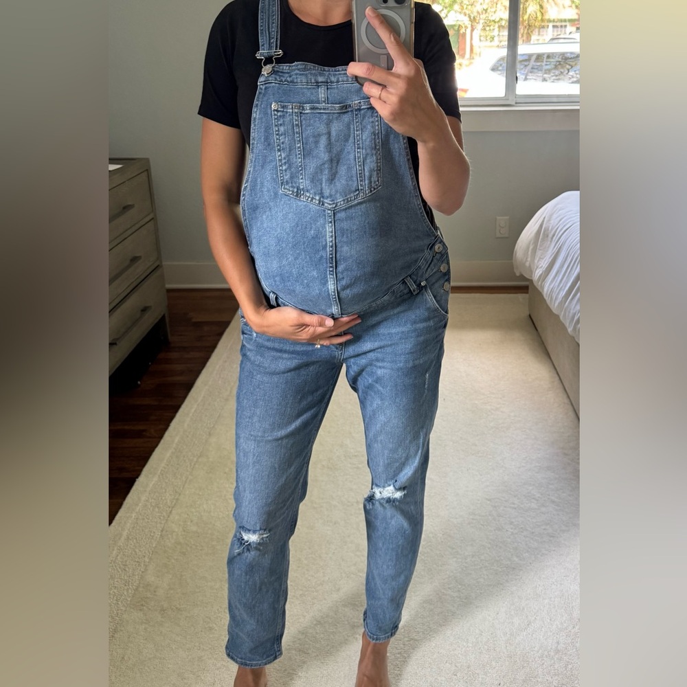 Maternity Denim Overalls - Bump Friendly